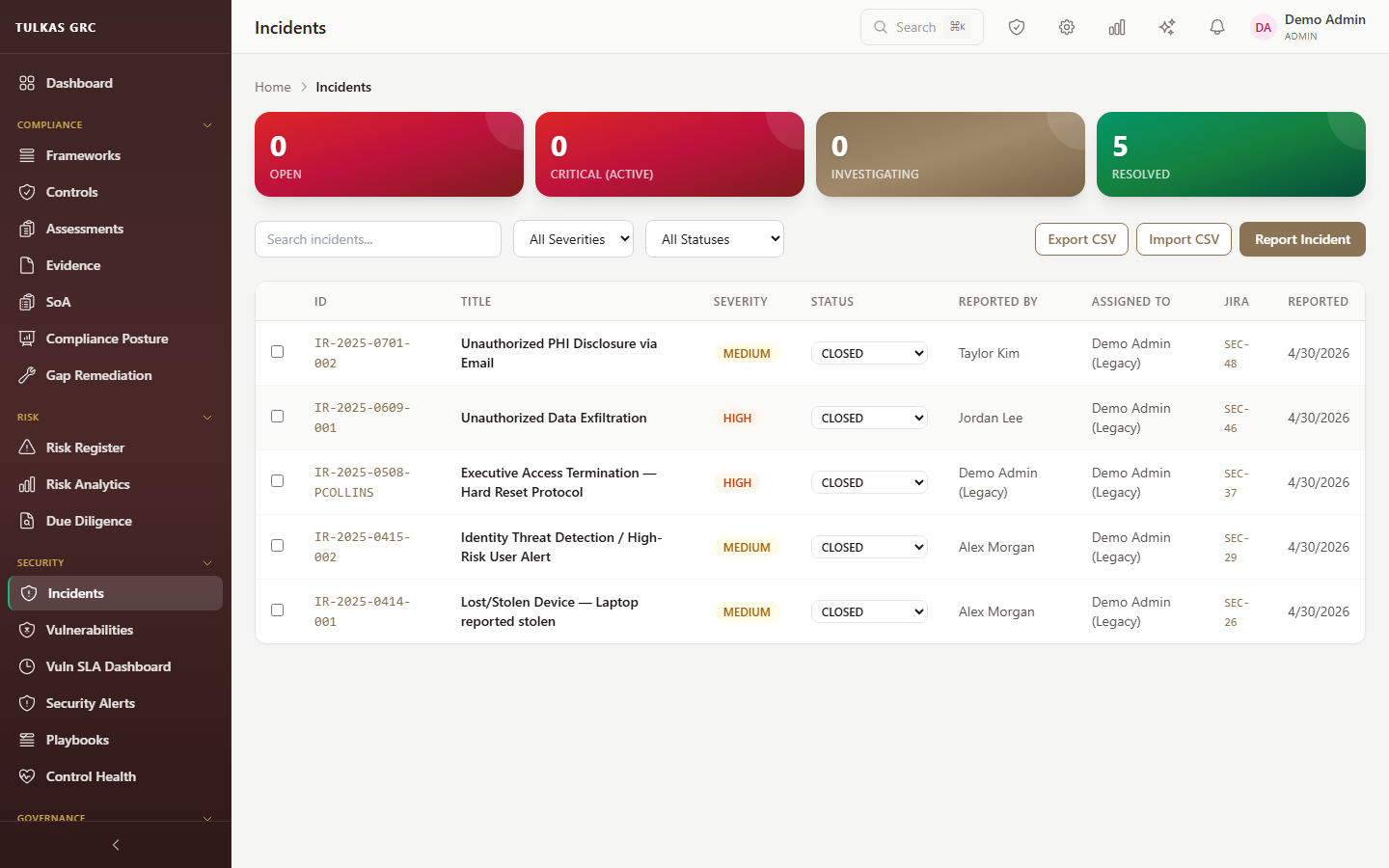Penetration Test Management in opsnite